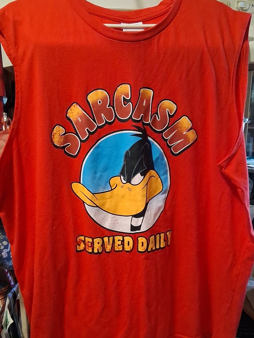 Loonie Toons "Daffy Duck" Tank Top - 'Sarcasm Served Daily' -Unisex 2XL